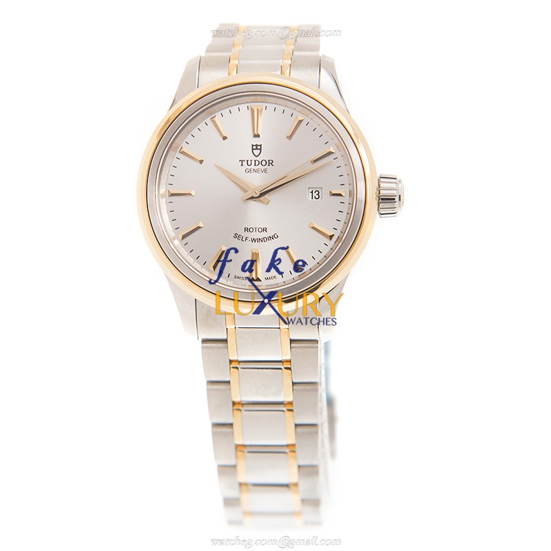 Tudor 12103-65013-SV Automatic 18kt Gold & Steel Case - Silver Dial Replica Watch - Image 2