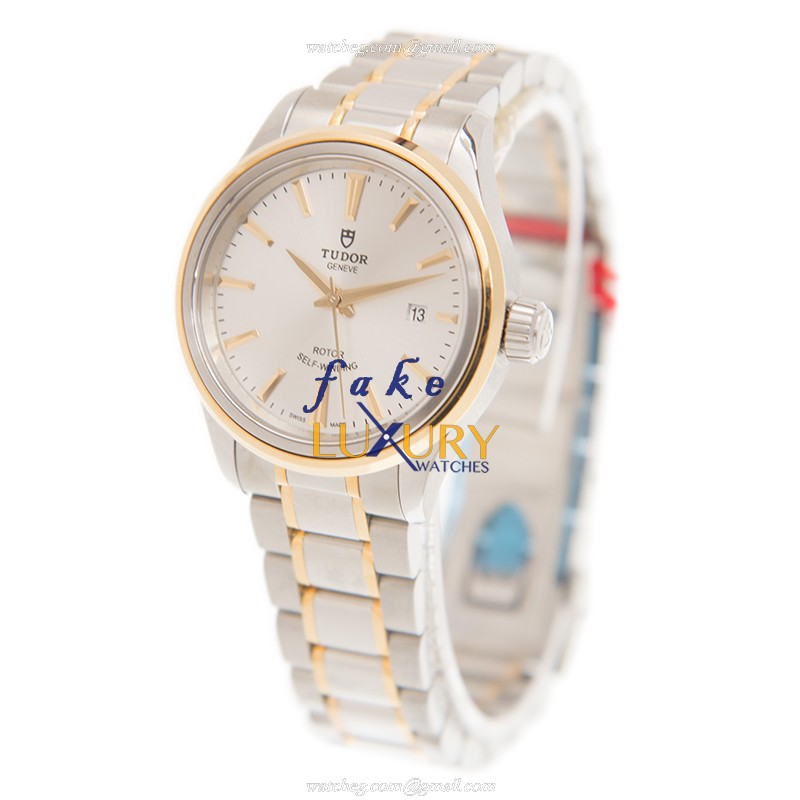 Tudor 12103-65013-SV Automatic 18kt Gold & Steel Case - Silver Dial Replica Watch - Image 3