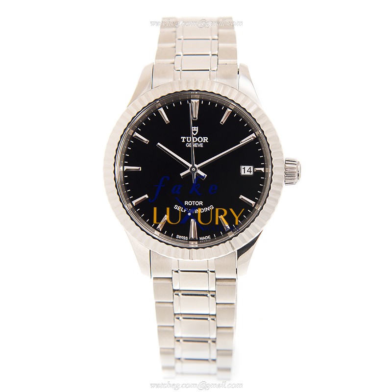 Tudor 12310-65030-BK STYLE Automatic Stainless Steel Black Dial Replica Watch - Image 2
