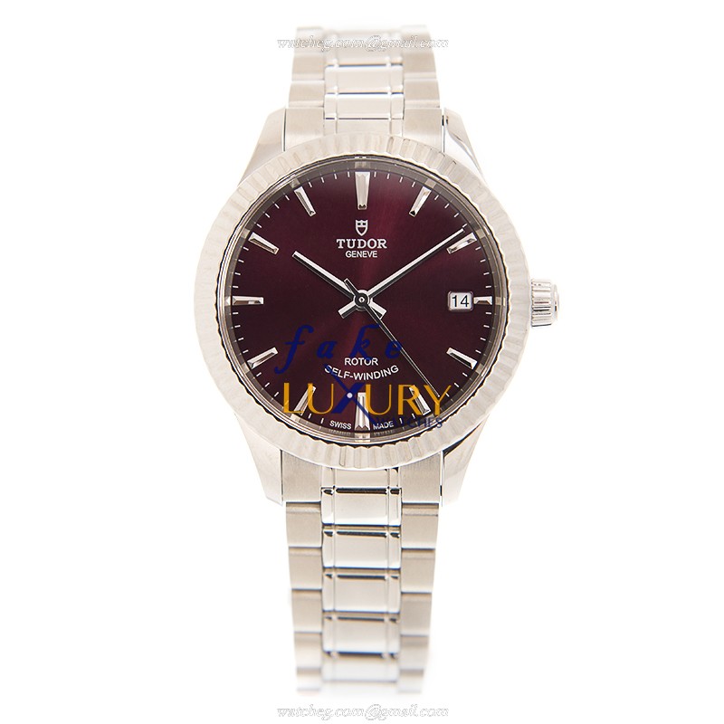 Tudor 12310-65030-PUR Luxury Replica Watch, Automatic, Deep Purple Dial, Silver Stainless Steel Case - Image 2
