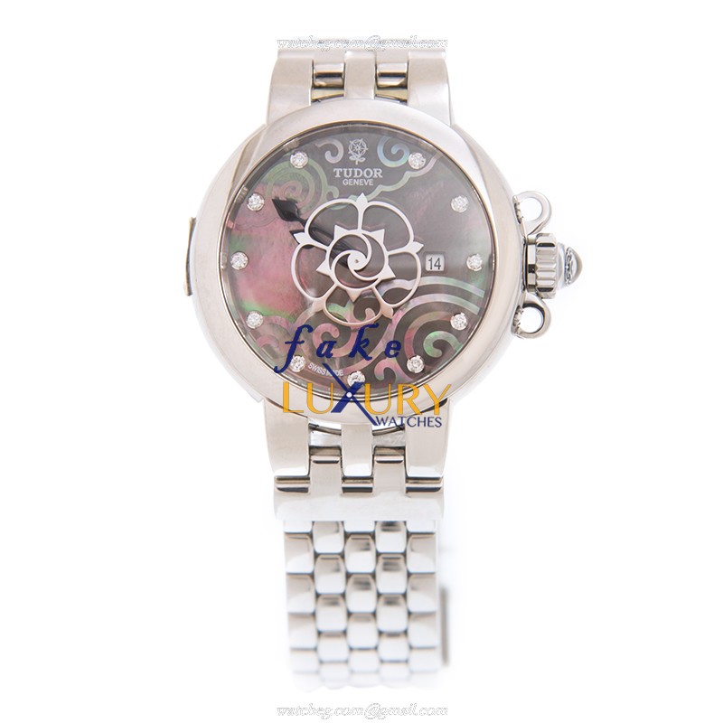 - Tudor 35400-65740-NC11DI-BK CLAIR DE ROSE Automatic Steel Replica Watch - Gray Dial - Silver - Image 2