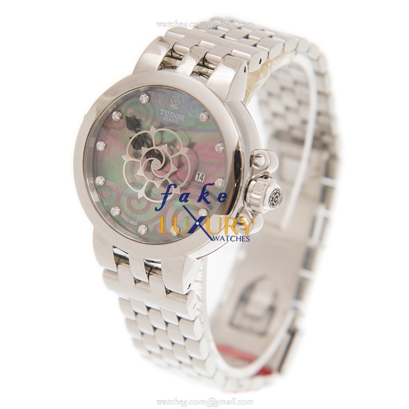 - Tudor 35400-65740-NC11DI-BK CLAIR DE ROSE Automatic Steel Replica Watch - Gray Dial - Silver - Image 3
