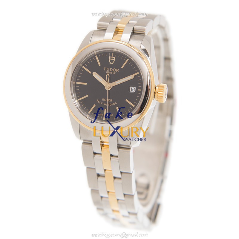 Tudor 51003-68013-BK GLAMOUR DATE - Automatic - 18kt Gold & Steel Case Replica Watch - Image 3