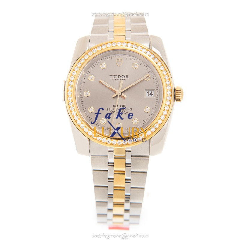 Tudor 21023-62583-10DI-GY CLASSIC - Automatic - 18kt Gold & Diamond - Replica Watch - Image 2