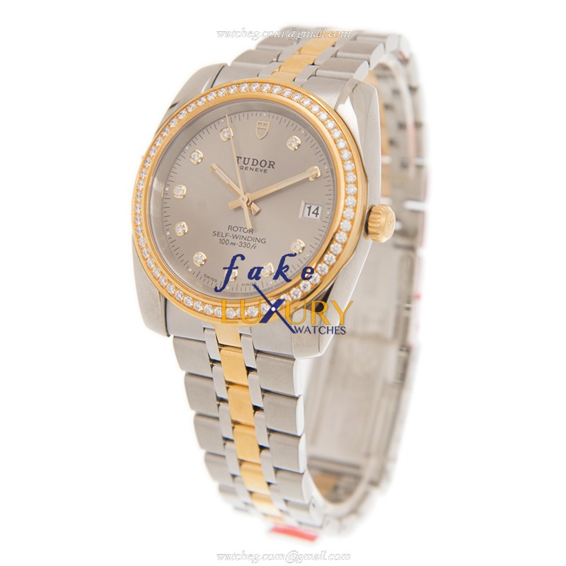 Tudor 21023-62583-10DI-GY CLASSIC - Automatic - 18kt Gold & Diamond - Replica Watch - Image 3