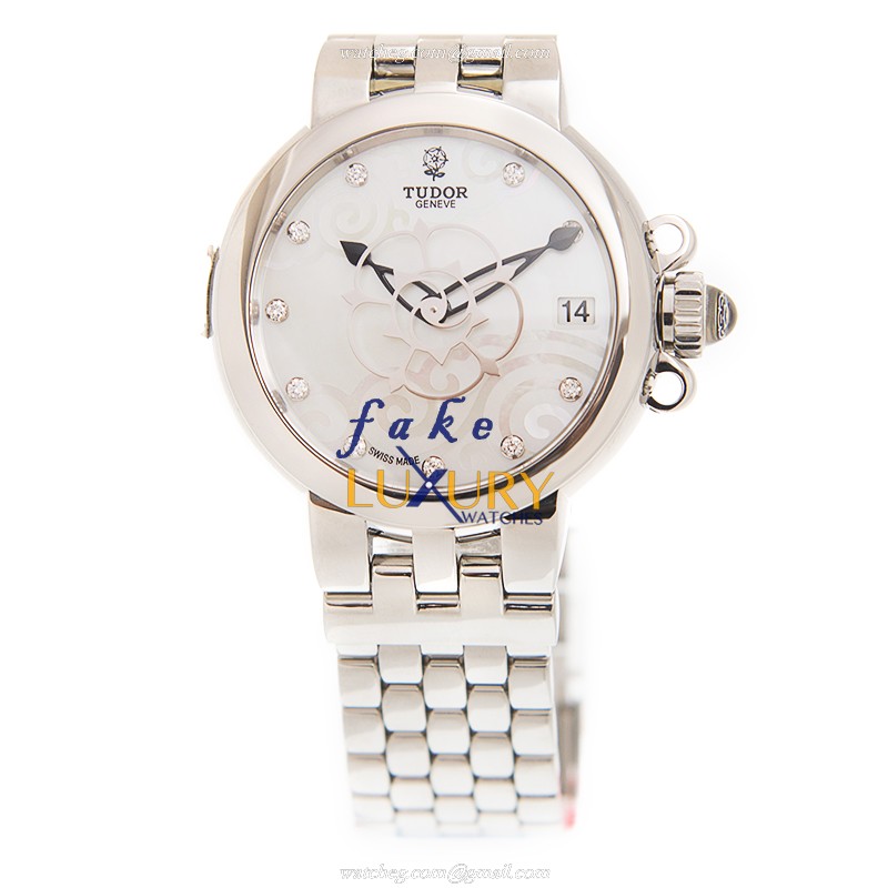 Tudor 35700-65770-NC10DI-WT Automatic Steel Dial White Replica Watch - 34mm - Silver Strap - Image 2