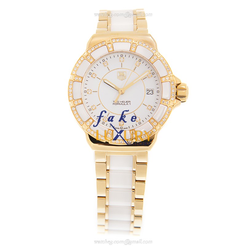 Tag Heuer WAH1222-BB0866 F1 Quartz Ceramic Steel White Dial 200M Water Resistant Replica Watch - Image 2