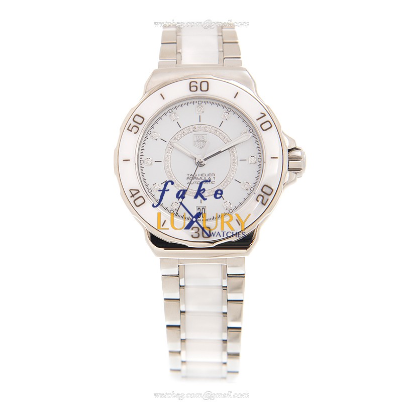 WAU2211-BA0861 - Tag Heuer F1 Replica Watch - Automatic White Dial Ceramic Steel - Image 2