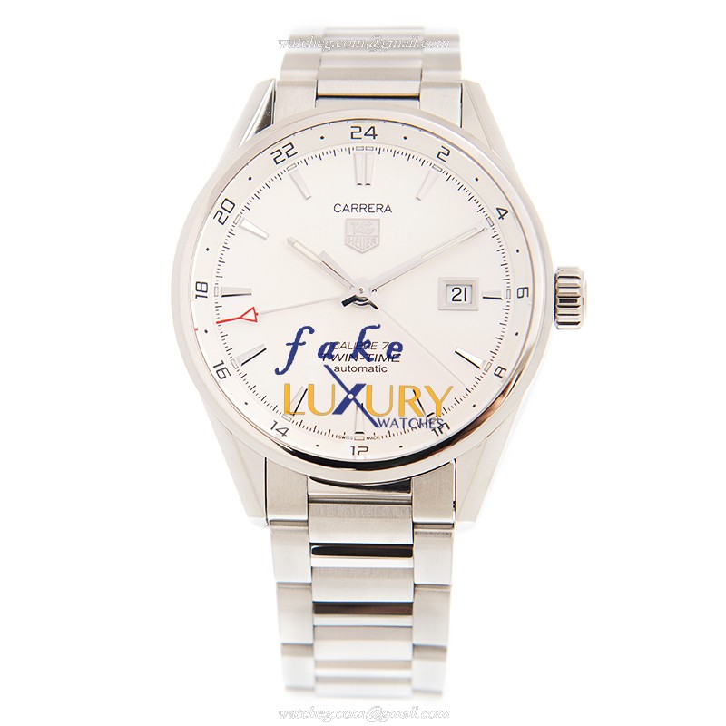 Tag Heuer Carrera WAR2011-BA0723 Replica Watch, Automatic, White Dial, Steel Bracelet - Image 2