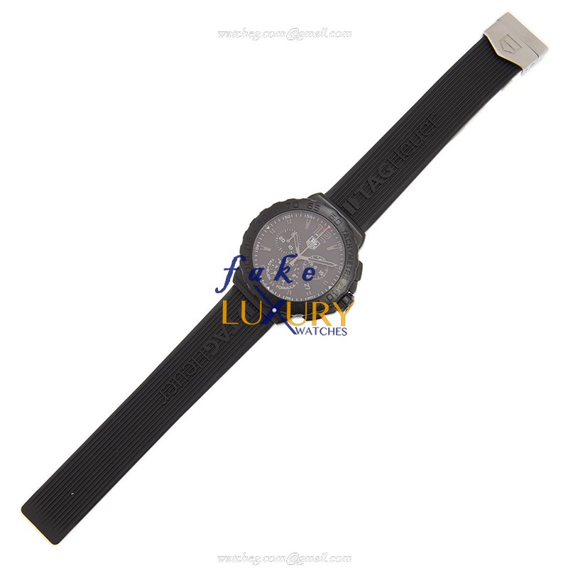 Tag Heuer CAU1114.FT6024 F1 Quartz Replica Watch With Black Dial, Steel Case, Rubber Strap - Image 2