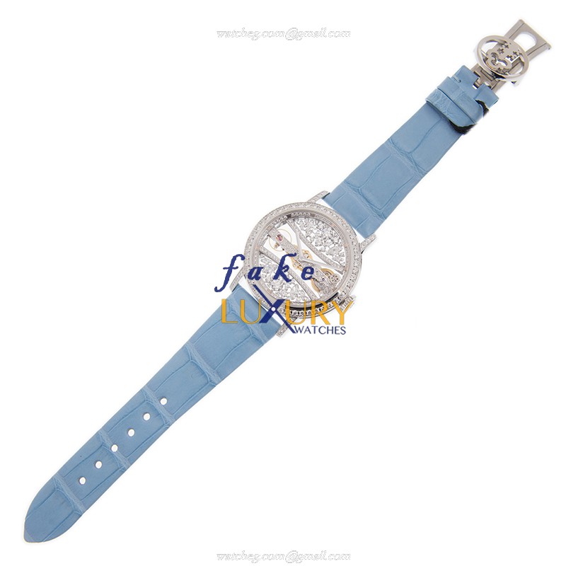 Corum Golden Bridge 113.000.69/0F06 DG99G - Replica Watch - Manual Wind - 18kt White Gold & Diamond - Image 2