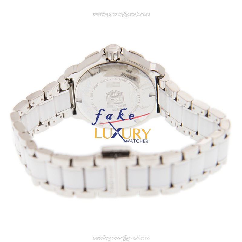 Tag Heuer F1 WAH1218-BA0861 Replica Watch - Quartz - White Dial - Stainless Steel Diamonds Case - Image 4