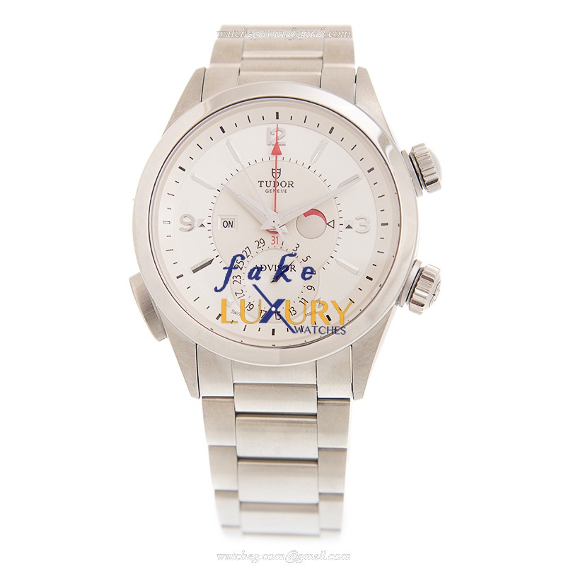 Tudor 79620T HERITAGE ADVISOR Automatic Stainless Steel Replica Watch, White Dial, Silver Strap - Image 2