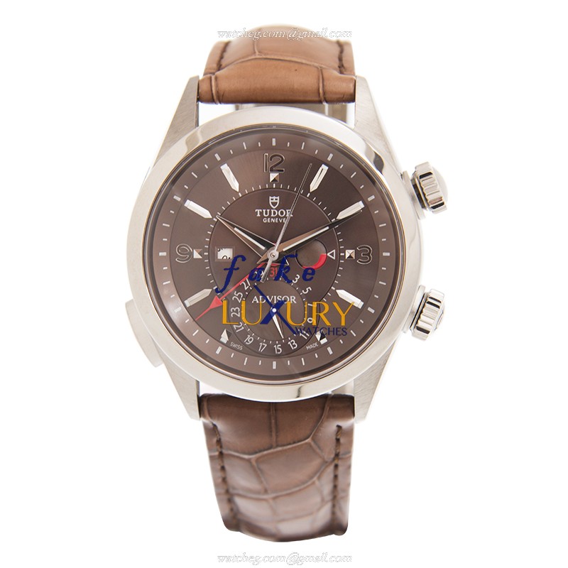 Tudor 79620TC Replica Watch, Automatic, Stainless Steel Case, Brown Dial, Leather Strap - Image 2