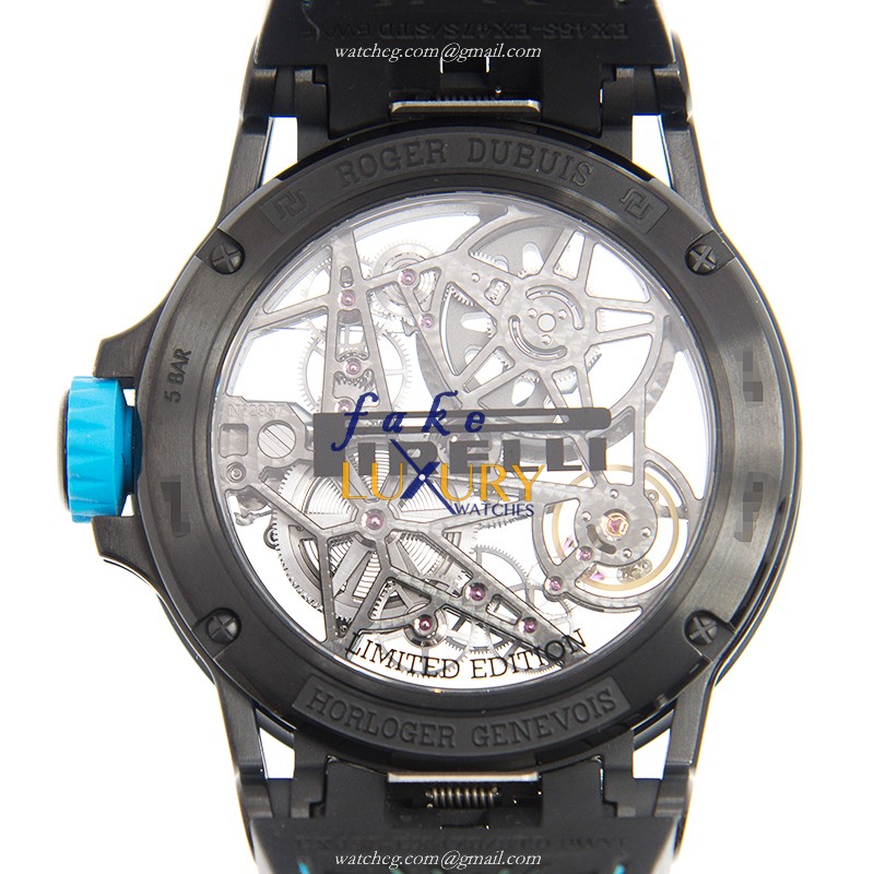 Roger Dubuis Excalibur RDDBEX0696 Automatic Titanium Skull Dial Replica Watch - Image 3