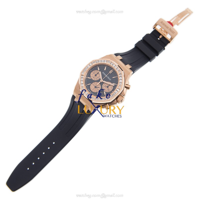 Audemars Piguet 26236OR.ZZ.D027CA.01 Royal Oak Replica Watch, Automatic, Blue Dial, 18kt Rose Gold - Image 2