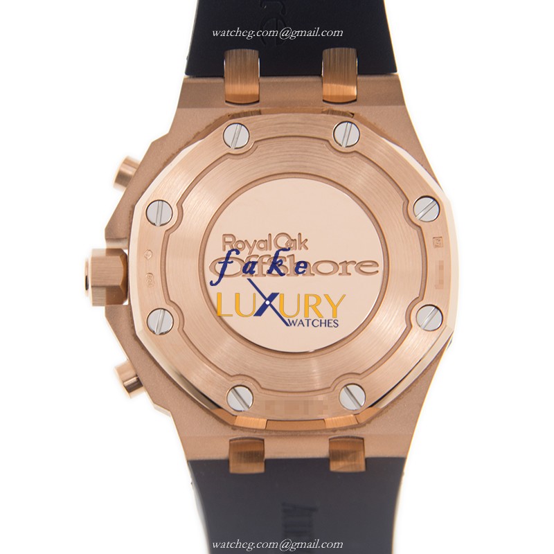 Audemars Piguet 26236OR.ZZ.D027CA.01 Royal Oak Replica Watch, Automatic, Blue Dial, 18kt Rose Gold - Image 3