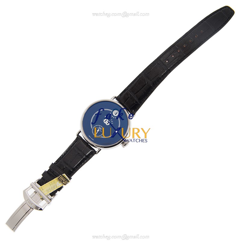 IWC IW505003 Anniversary Series Replica Watch, Manual Wind, Blue Dial, Stainless Steel Case - Image 2