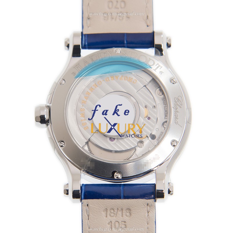Chopard 278559-3011 HAPPY SPORT Automatic - Blue Dial - Stainless Steel Case - Replica Watch - Image 3