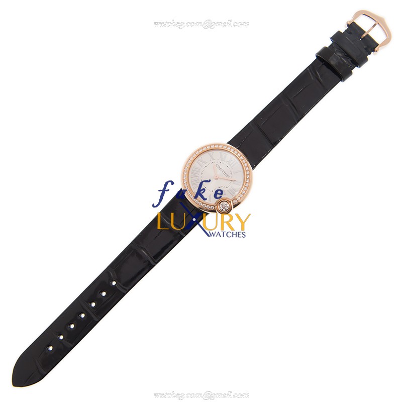 Cartier WJBB0005 BALLON BLEU Automatic 18kt Rose Gold & Diamonds Replica Watch, Automatic, Silver - Image 2
