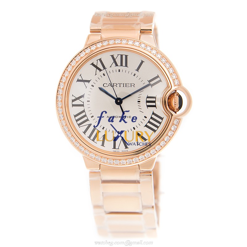 -15202ST.OO.1240ST.01 - Cartier WJBB0037 BALLON BLEU Automatic 18kt Rose Gold & Diamonds Replica - Image 2