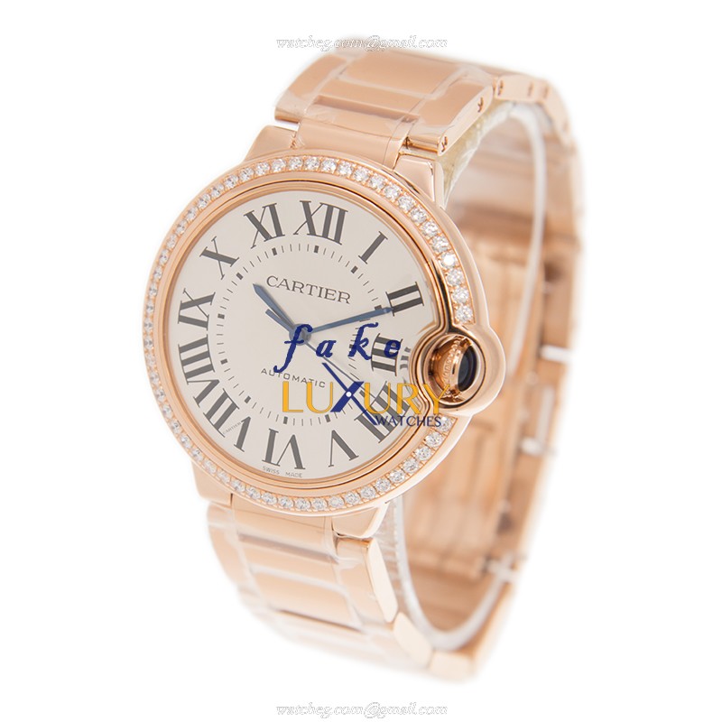 -15202ST.OO.1240ST.01 - Cartier WJBB0037 BALLON BLEU Automatic 18kt Rose Gold & Diamonds Replica - Image 3