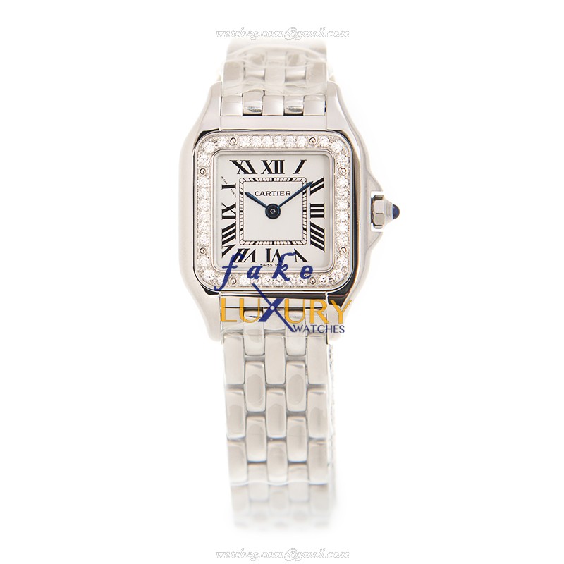 - CARTIER W4PN0007 PANTHeRE DE CARTIER Quartz Stainless Steel Replica Watch - White Dial - Image 2