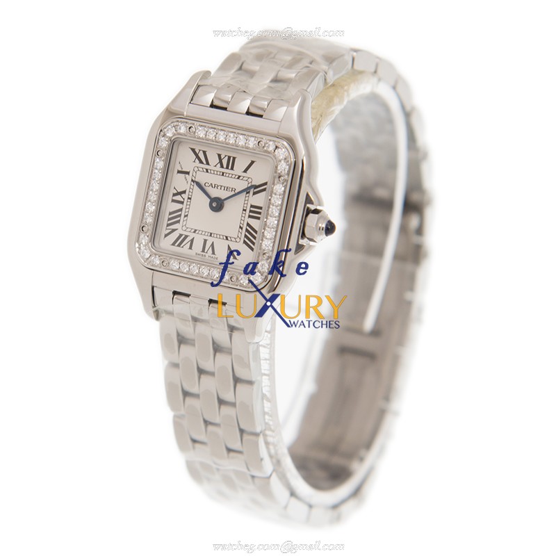 - CARTIER W4PN0007 PANTHeRE DE CARTIER Quartz Stainless Steel Replica Watch - White Dial - Image 3