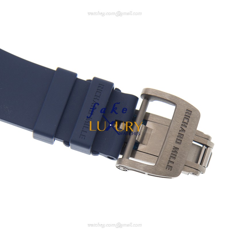 Richard Mille RM030-PSG Replica Watch, Automatic, Silver Dial, Steel Case, Black Rubber Strap - Image 4