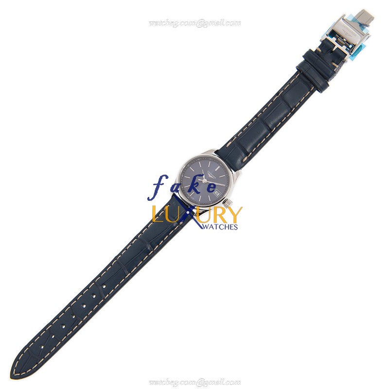 Longines Master Collection L2.128.4.92.0 Automatic Blue Dial Leather Strap Replica Watch - Image 2
