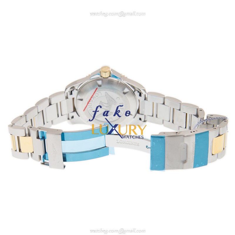 Longines L3.740.3.96.7 Replica Watch, Quartz Movement, Blue Dial, Gold-Plated Steel Case - Image 5