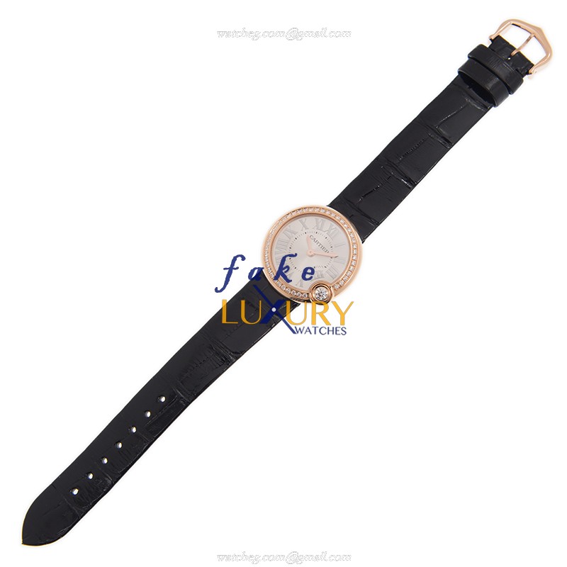 - CARTIER WJBL0005 - BALLON BLANC DE CARTIER Quartz Replica Watch - 18kt Rose Gold & Diamonds - Image 2