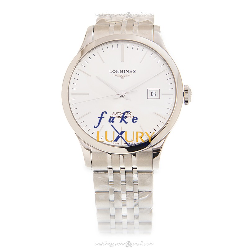 L2.821.4.72.6 - Longines Record Replica Watch - Automatic - White Dial Stainless Steel - Image 2