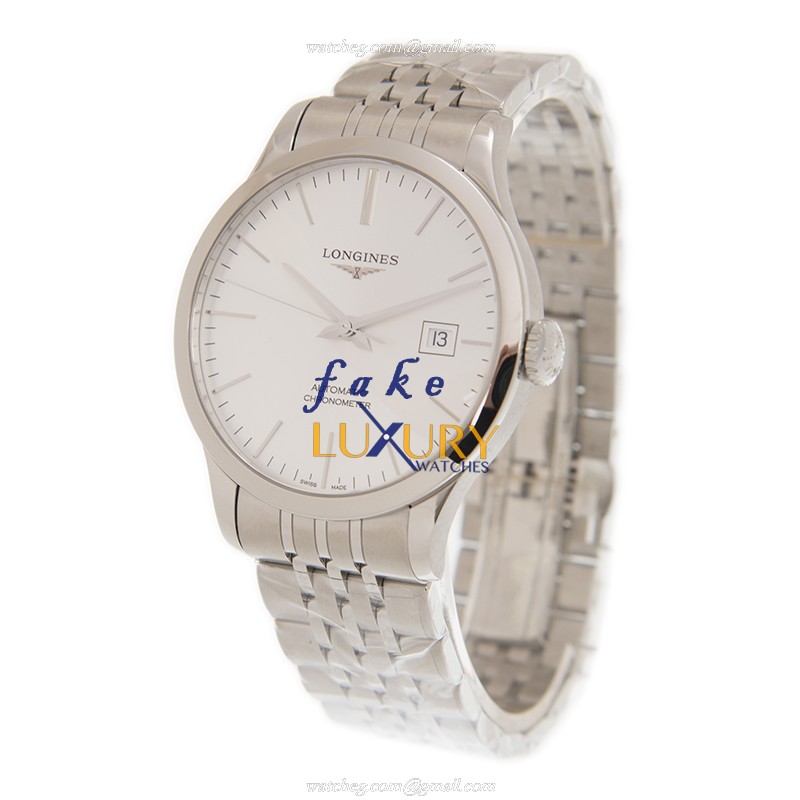 L2.821.4.72.6 - Longines Record Replica Watch - Automatic - White Dial Stainless Steel - Image 3