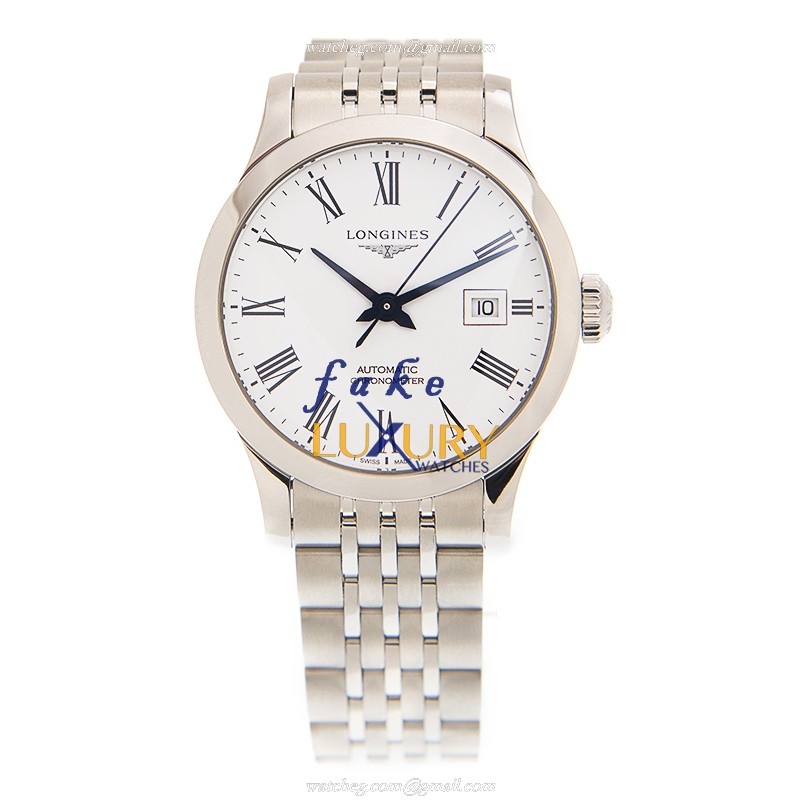Longines L2.321.4.11.6 Record Automatic White Dial Stainless Steel Replica Watch - Image 2