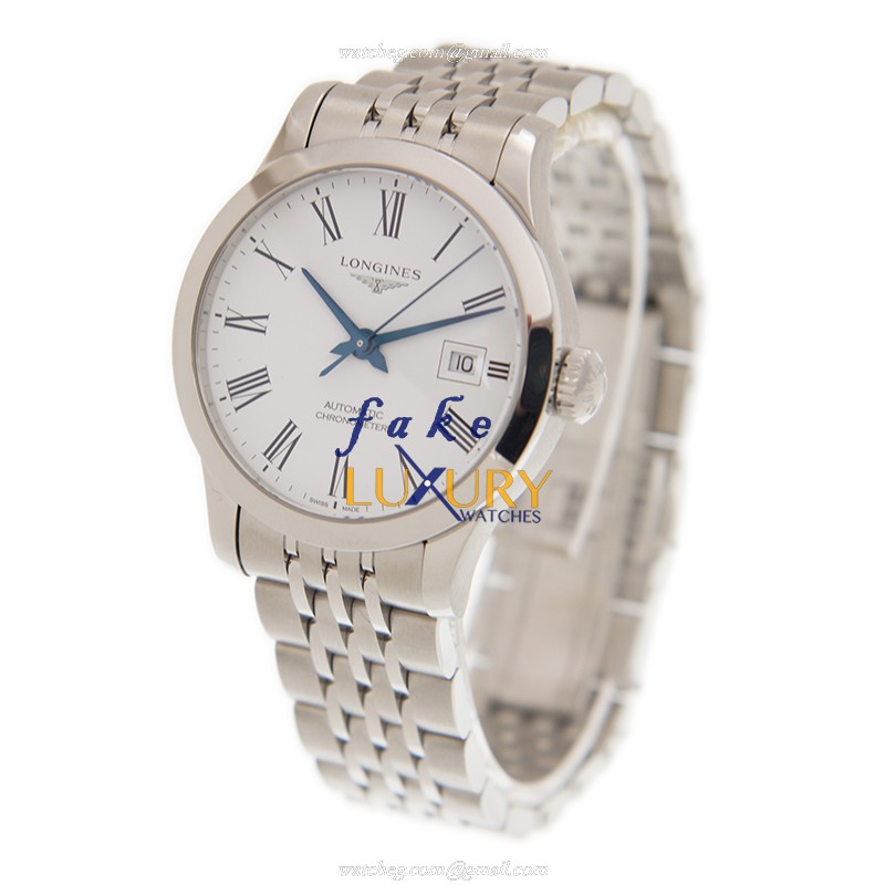 Longines L2.321.4.11.6 Record Automatic White Dial Stainless Steel Replica Watch - Image 3