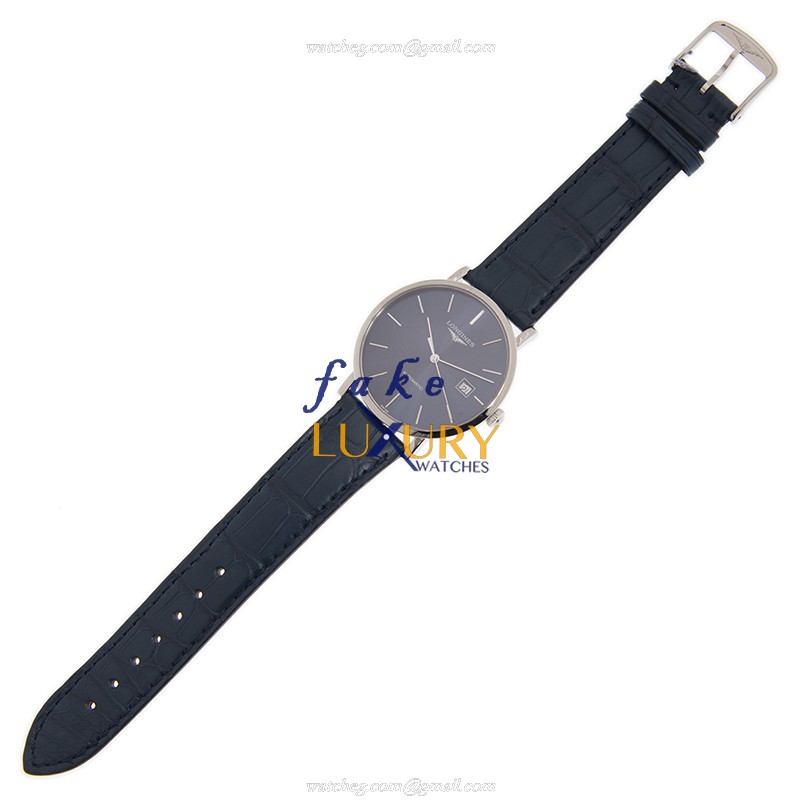 Longines Elegant L4.910.4.92.2 Replica Watch, Automatic Movement, Blue Dial, Leather Strap - Image 2