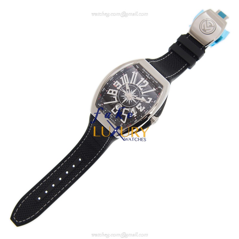 Franck Muller V 45 SC DT YACHTING AC.NR VANGUARD - Replica Watch - Automatic - Steel Case - Black - Image 2