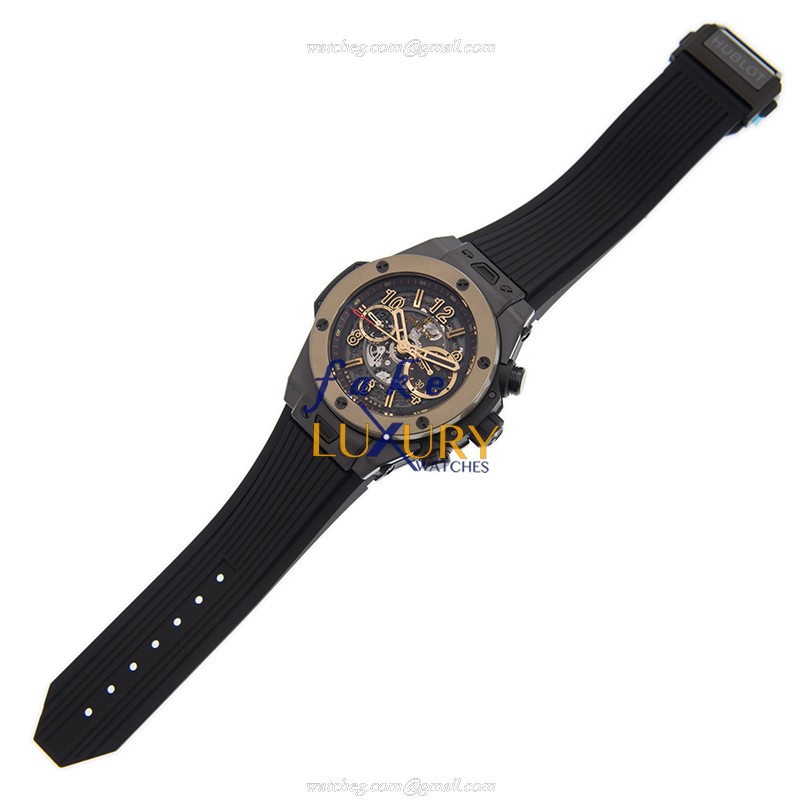 Hublot 411.CM.1138.RX Big Bang Automatic PVD Titanium Replica Watch, Black Dial, Rubber Strap - Image 2