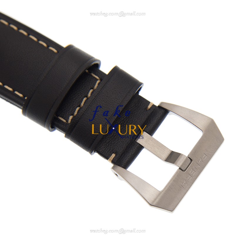 Panerai PAM01359 Luminor Automatic Stainless Steel Black Dial Alligator Strap Replica Watch - Image 4