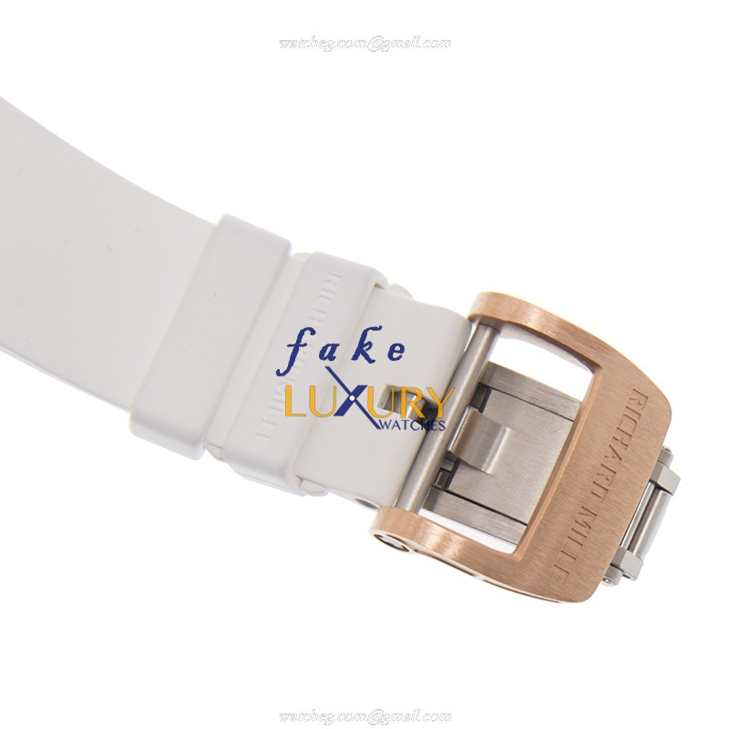 Richard Mille RM037-WHITE CERAMIC Replica Watch, Automatic Movement, Ceramic Case, White Rubber - Image 4