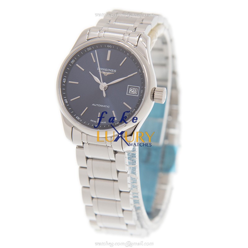 Longines MASTER L2.128.4.92.6 Automatic Blue Dial Replica Watch, Steel Case Bracelet - Image 3
