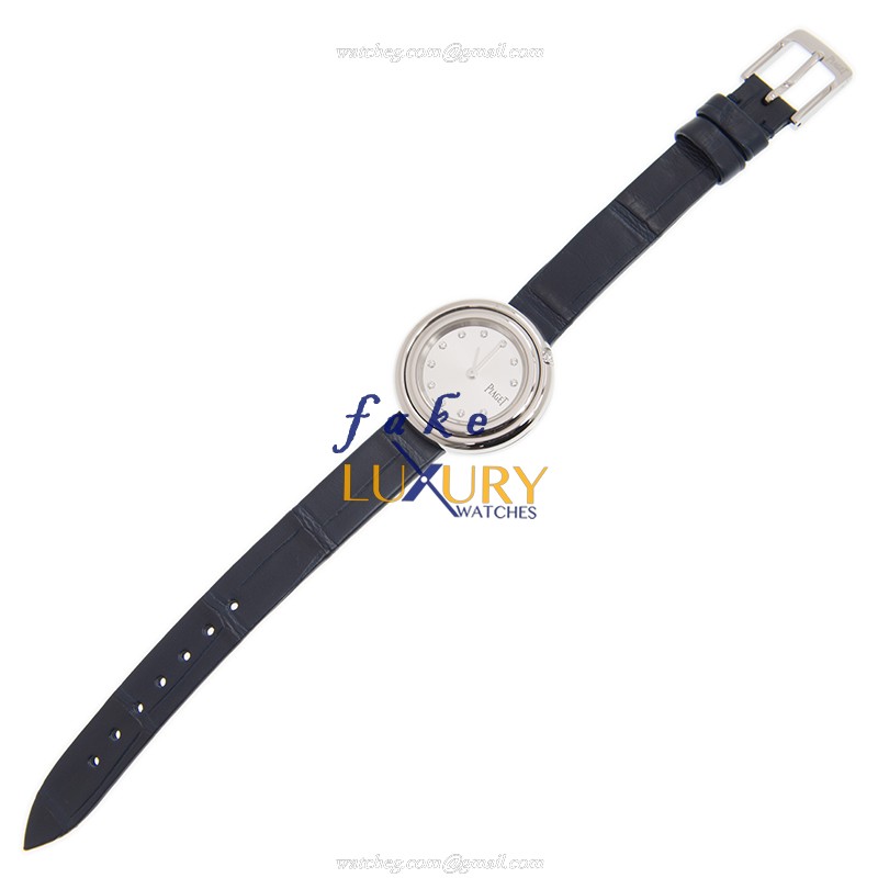 Piaget G0A43080 Replica Watch With Quartz Movement, Silver Dial, Blue Alligator Strap - Image 2