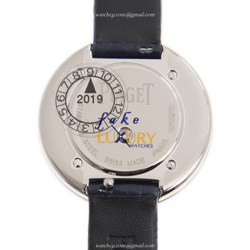 Piaget G0A43080 Replica Watch With Quartz Movement, Silver Dial, Blue Alligator Strap - Image 3