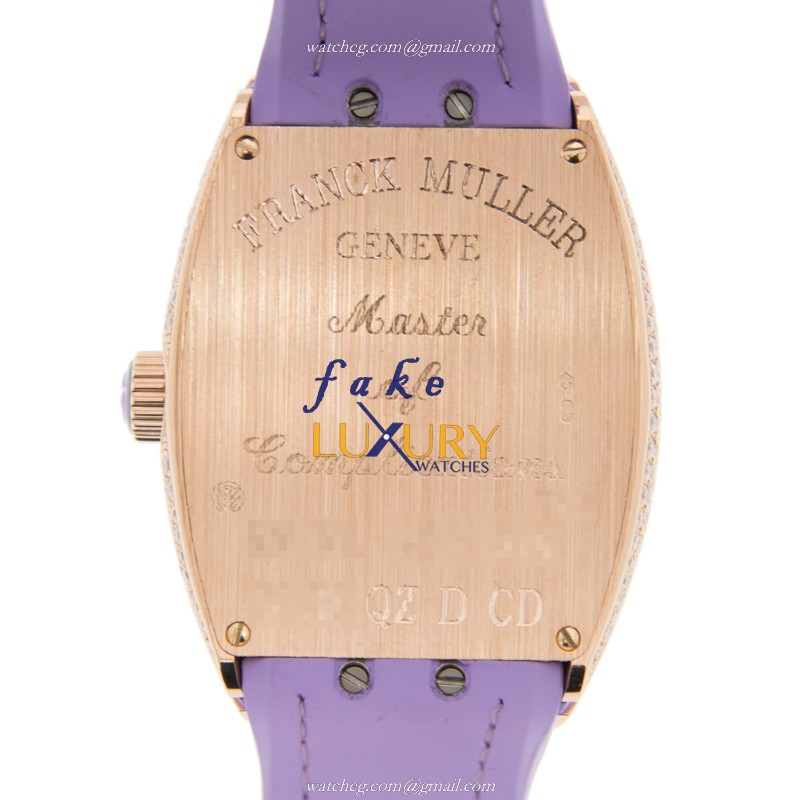 Franck Muller V 32 QZ D CD 5N.VL Quartz 18kt Rose Gold & Diamonds | VANGUARD | Replica Watch - Image 3
