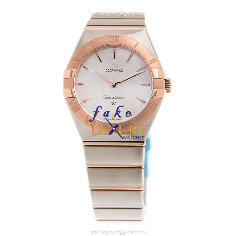 Omega 131.20.28.60.05.001 Constellation Quartz 18kt Rose Gold & Steel Replica Watch - Swiss - Image 2