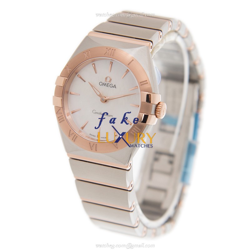 Omega 131.20.28.60.05.001 Constellation Quartz 18kt Rose Gold & Steel Replica Watch - Swiss - Image 3