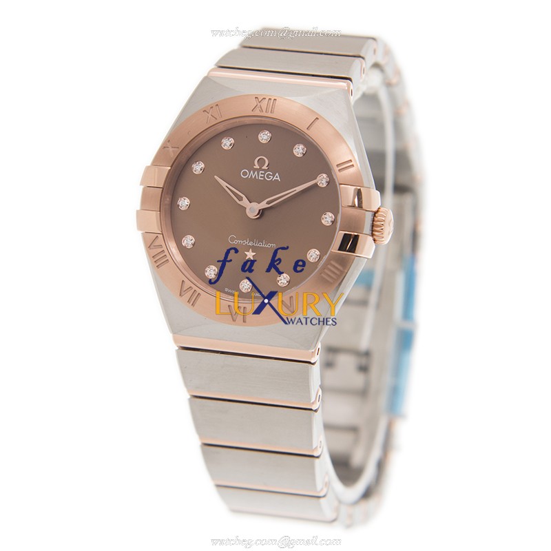 Omega 131.20.28.60.63.001 Constellation Quartz 18kt Rose Gold & Steel Replica Watch, Automatic - Image 3