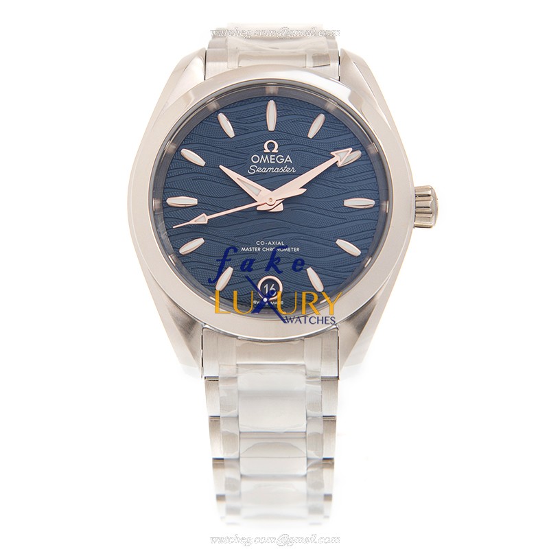 Omega 220.10.34.20.03.001 Seamaster Replica Watch With Blue Dial, Steel Bracelet, Automatic Movement - Image 2
