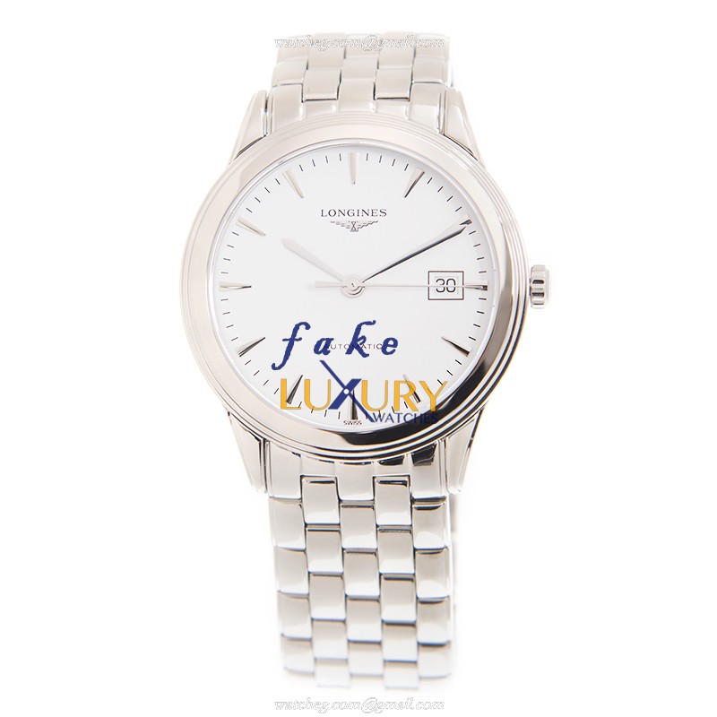 Longines L4.974.4.12.6 FLAGSHIP Automatic Steel White Dial Silver Strap Replica Watch - Image 2